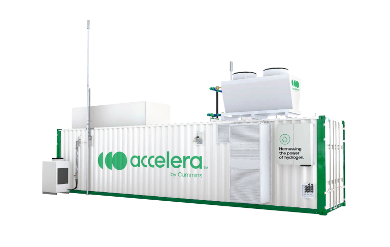 Product rendering of the Accelera HySTAT 100 electrolyzer system